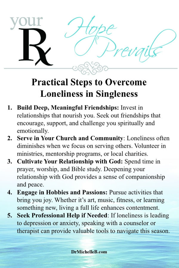 Singleness has purpose. Cultural pressures may leave you feeling "less than," but God’s Word and science offer hope. Start with these practical steps, then read more for how to overcome loneliness in singleness with grace and fulfillment.