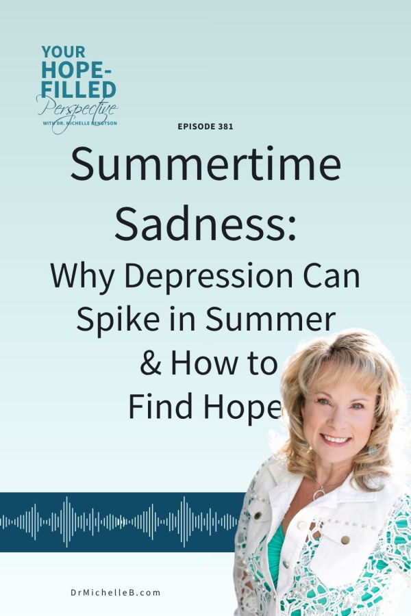 If summer leaves you feeling anxious, lonely, or emotionally exhausted while everyone else seems carefree, you're not imagining it. Learn why depression can worsen during the summer months, what your brain and nervous system may be experiencing, and how God offers hope without shame. Listen to this episode to find practical, faith-filled encouragement for every season. SAVE this pin so you can come back to it whenever summer feels heavy.